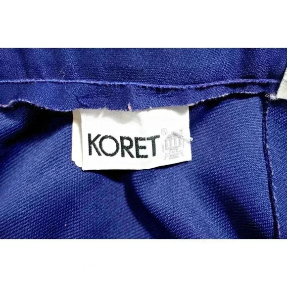Vintage Koret Blue A line Midi Skirt with Belt size 14 - Picture 11 of 13